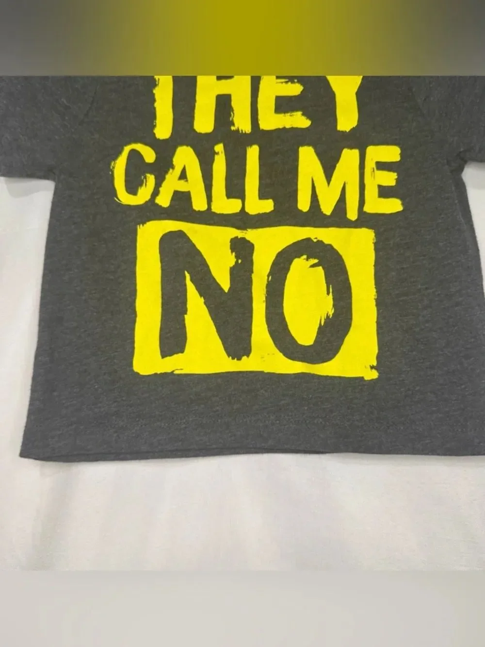 Baby Boy - Gray 'THEY CALL ME NO' Graphic Tee Size 6-9M